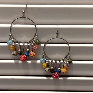 AlessandrosDesigns Millefiori Murano GlassMosaic Venetian Beads in A Dangle Loop